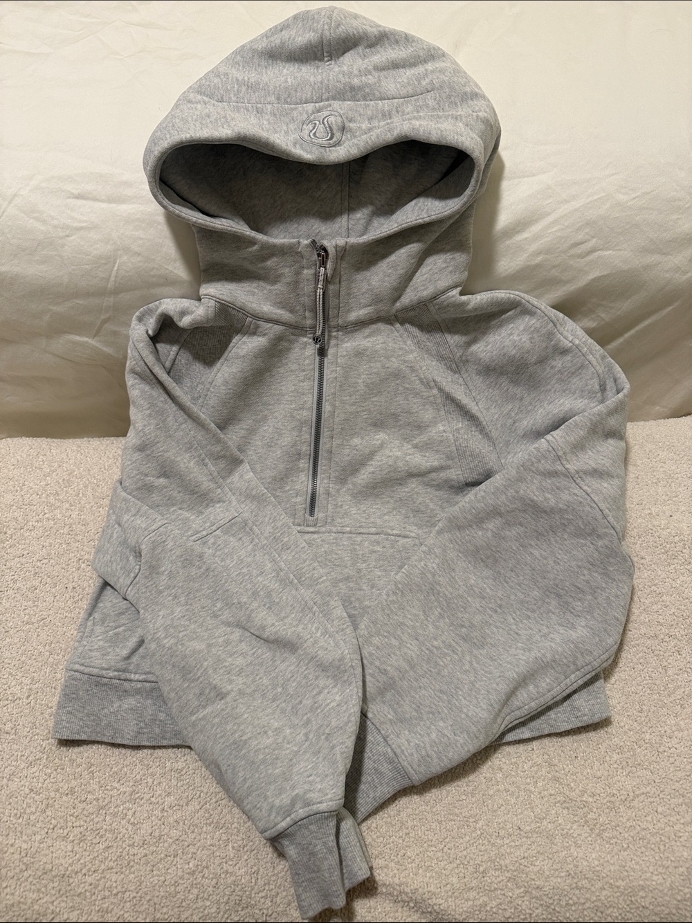 Lululemon Grey Scuba Hoodie, Size XS/S